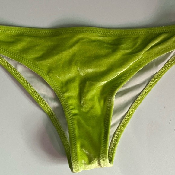 Solid & Striped • Lime Green Velvet Women's Bikini Set - Picture 7 of 12
